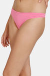 Zivame Low Rise Zero Coverage Thong - Pink Cosmos — thumbnail 3